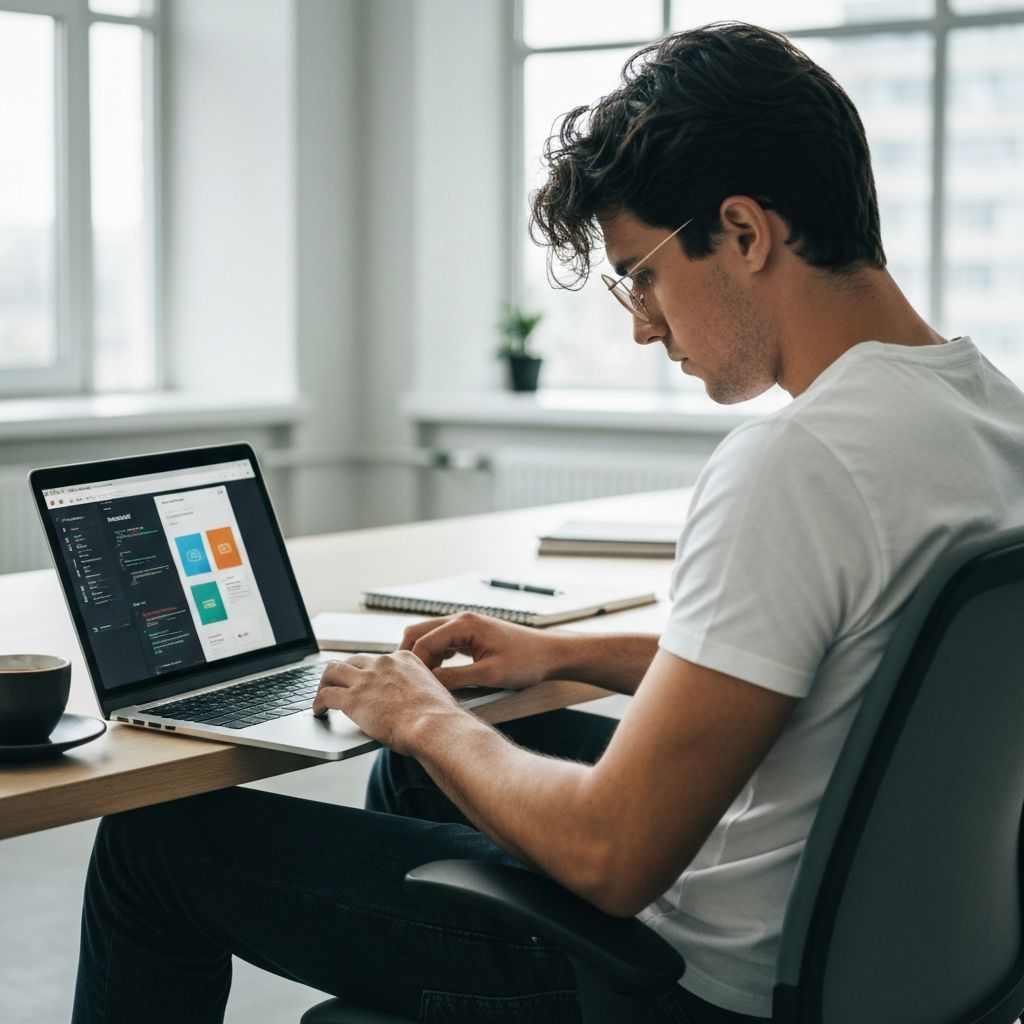 Web Designer at work